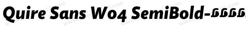 Quire Sans W04 SemiBold字体转换